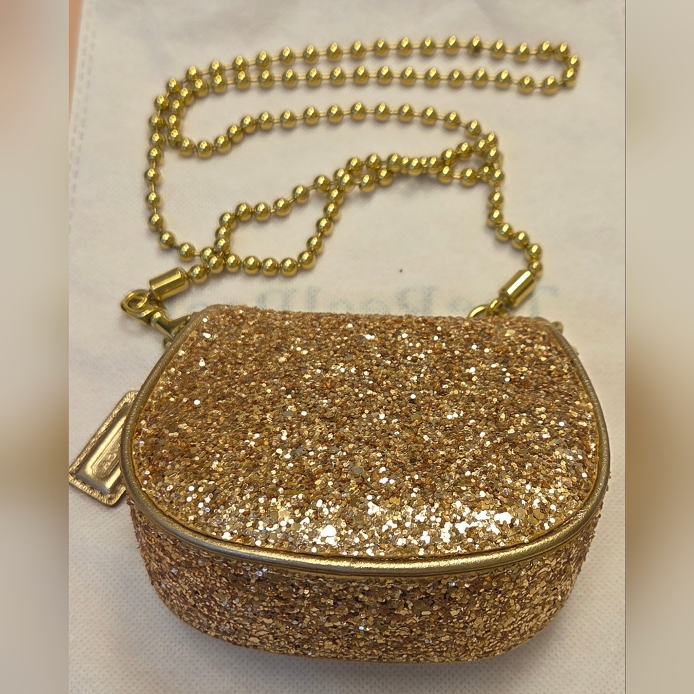 Coach Gold Mini Bag Sparkling Saddle Design - Picture 3 of 5